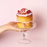 Lemon and raspberry cake with raspberry white chocolate ganache.