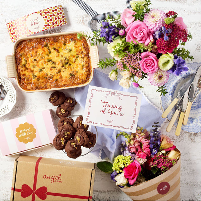 Dinner & Blooms Care Package